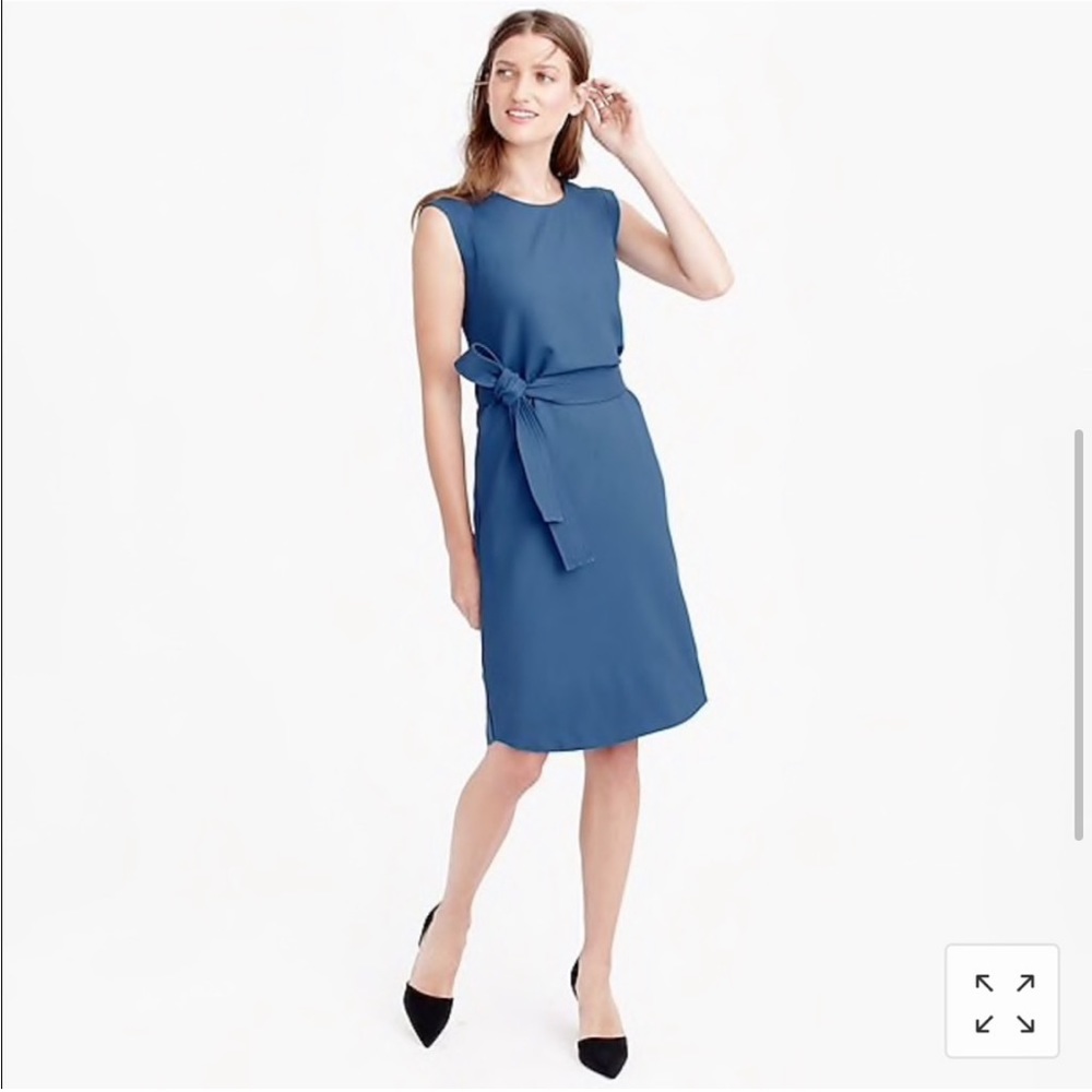 JCrew Italian Wool Crepe Belted Dress